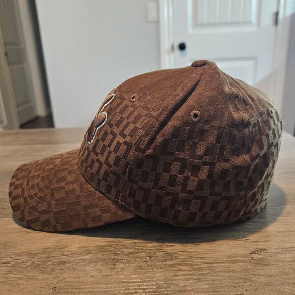 Vintage Notre Dame Fitted Hat Cap 7 1/4 Brown 90s Fighting Irish Retro Neutral - Picture 3 of 8